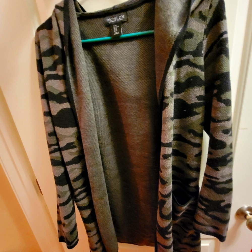 Camo hooded sweater Rachel Zoe